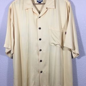 Tommy Bahama Yellow Hawaiian Filler Up Tour Mens L